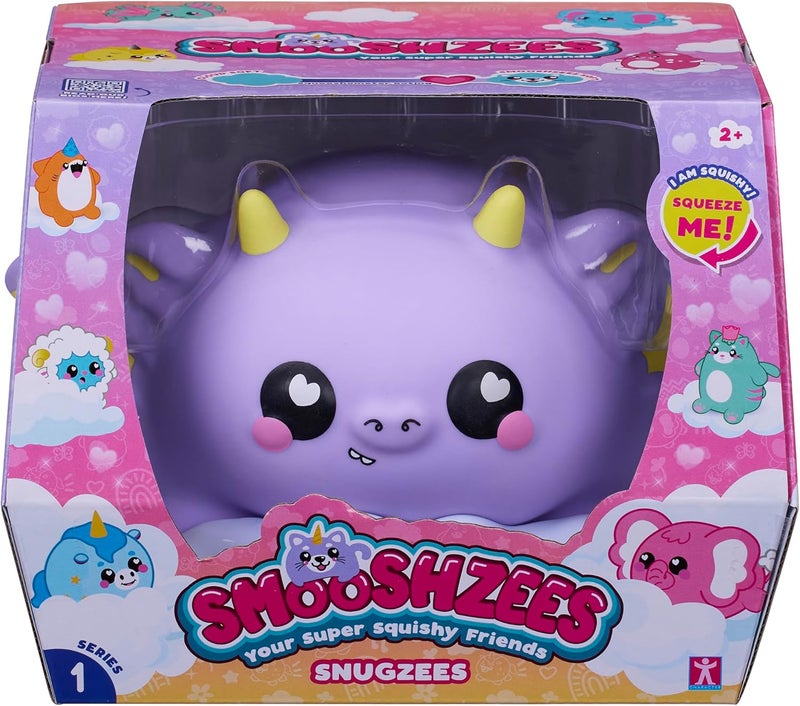 Smooshzees Snugzees, Puffin, Purple Dragon, Collectable Characters, Supersoft, Cuddly and Squishy! - Image 1